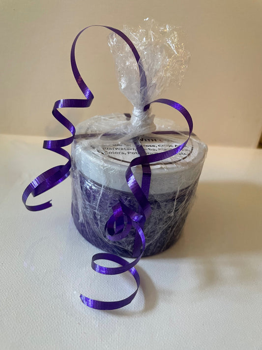 Purple sugar scrub